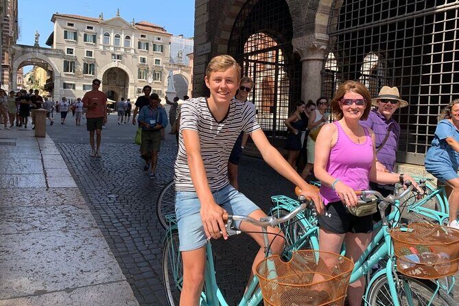 Highlights and hidden gems Verona Bike Tour - Arena di Verona (Piazza Bra): the big pink marble moment