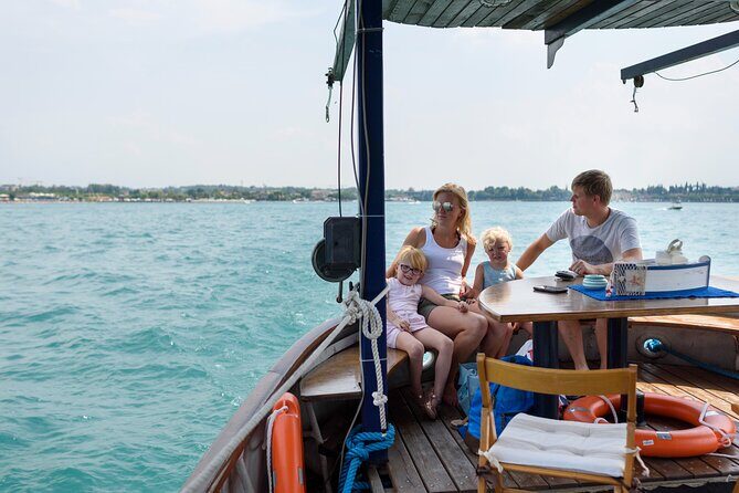 Lake Garda Cruise from Peschiera - The boat experience: restroom onboard, swim break, and life jackets