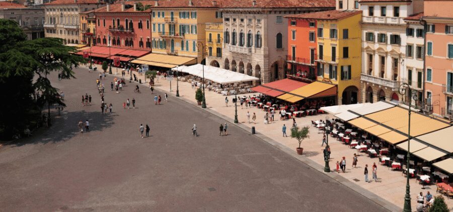 Verona Self Guided Walking Tour with an APP - The Lively Historic Square and Market Energy